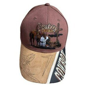 Brown Cowboy Church Baseball Cap